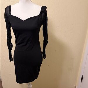 SHEIN Black Long Sleeve Dress
